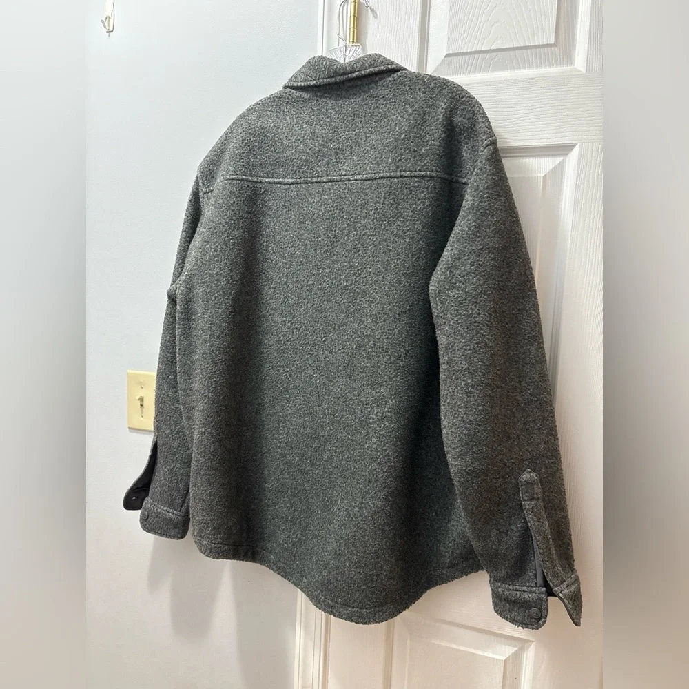 Polo Ralph Lauren Sherpa Brushed Fleece Jacket In Gray Size XL Tall